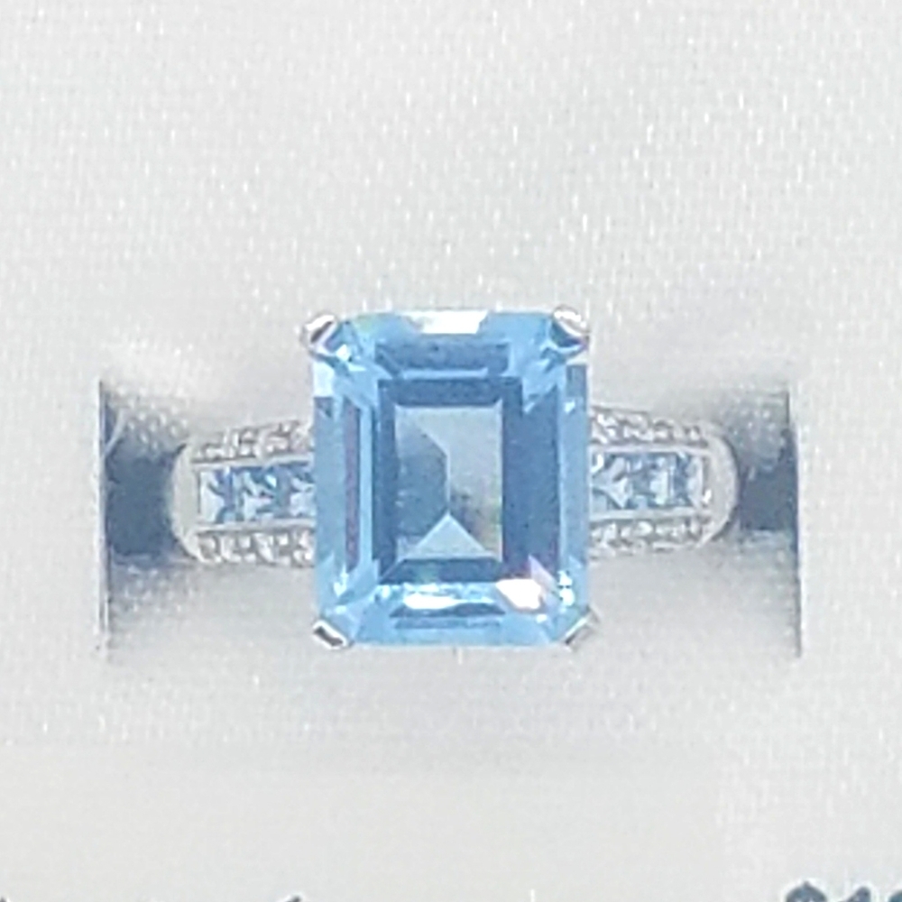 📌SOLD📌 AQUAMARINE SILVER RING - Picture 2 of 12